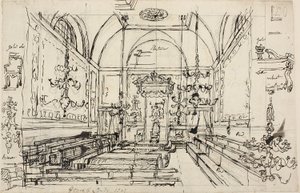 Étude pour la Chambre des Lords - Augustus Charles Pugin