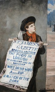 Un livreur de journaux londonien