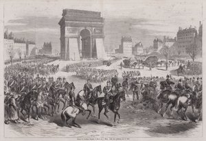 Troupes allemandes entrant à Paris après la fin de la guerre franco-prussienne - Augustus J. Beck