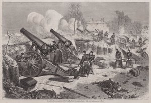 Batterie de siège prussienne dans le parc de Le Raincy pendant le siège de Paris, guerre franco-prussienne - Augustus J. Beck