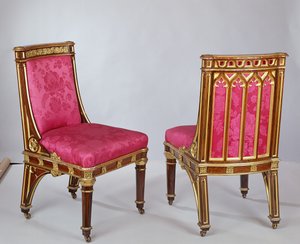 Paire de chaises, fabriquées par Morel et Seddon - Augustus Welby Northmore Pugin