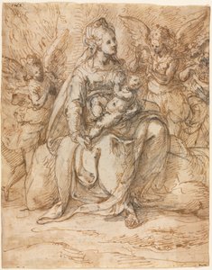 Madone et Enfant avec des Anges - Aurelio Luini