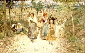 Retour de la fête du village - Aurelio Tiratelli