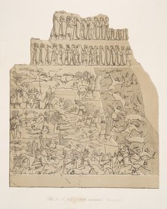 Un champ de bataille (Kouyunjik), des Monuments de Ninive, pub. 1849 - Austen Henry Layard
