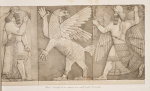 Bas-reliefs à une entrée d