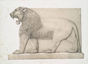 Lion colossal de la Grande Entrée à Nimroud [Calah], 1853
