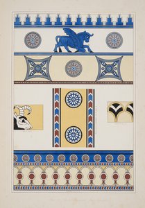 Ornements peints de Nimroud, des Monuments de Ninive, pub. 1849 - Austen Henry Layard