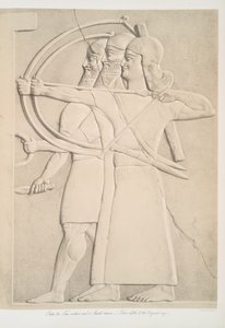 Deux archers et un porte-bouclier, 1849