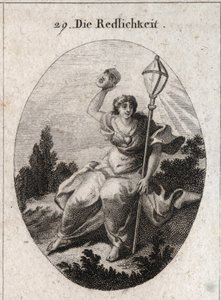 Allégorie de la loyauté (ou sincérité) jetant un masque qui est l
