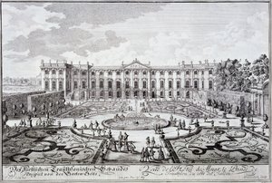 Façade du jardin du palais du prince de Trauthson, Vienne vers 1719 - Austrian School