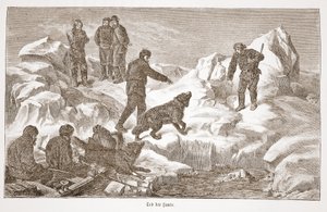 Chasse avec des chiens, 1876