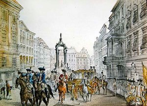 Cortège impérial dans le Graben, Vienne, début du 19e siècle