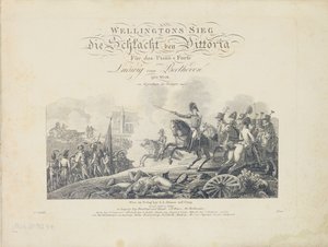 Page de titre de la Victoire de Wellington, Op. 91, publié par S.A. Steiner & Comp., Vienne