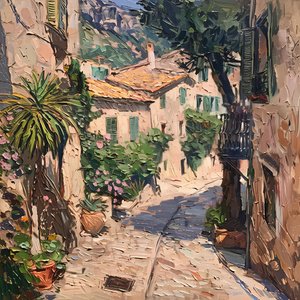 Une rue de village pleine de charme