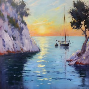 Croisière au coucher du soleil sur la côte - Avanesova Elena