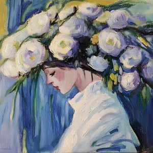 Portrait floral onirique