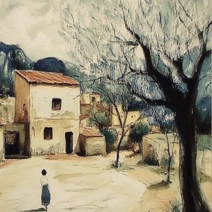 Scène de village méditerranéen - Avanesova Elena