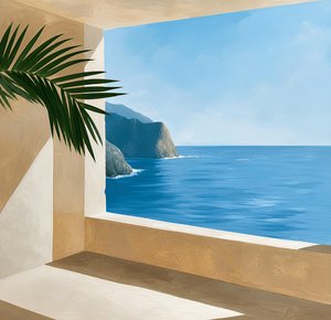 Palm Leaf avec vue sur la mer - Avanesova Elena