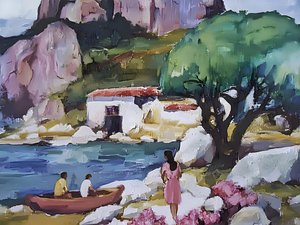 La paisible baie du village - Avanesova Elena