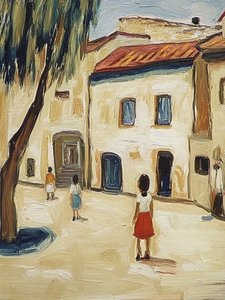 Une rue de village pittoresque - Avanesova Elena