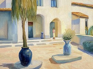 Allée de la cour ensoleillée - Avanesova Elena