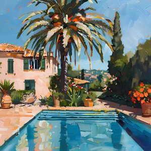 Piscine ensoleillée au bord de la Méditerranée - Avanesova Elena