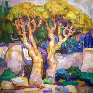 Des arbres aux couleurs vives - Avanesova Elena