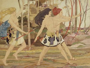 Amazones (aquarelle et tempera sur papier)