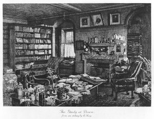 Le cabinet à Down, pub. 1882 - Axel (after) Haig