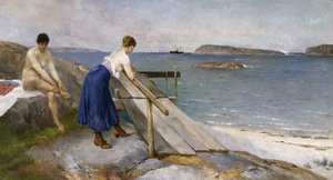 Femmes se baignant