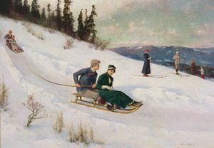 Promenade en traîneau et ski