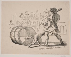 Le combat de Macaire avec le chien