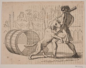 Le combat de Macaire avec le chien