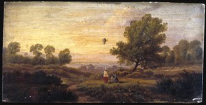 Ballon au-dessus de la forêt, c.1840