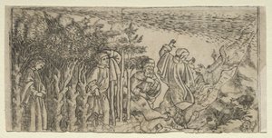 Dante perdu dans la forêt : Échappant et rencontrant Virgile, Chant I - Baccio Baldini