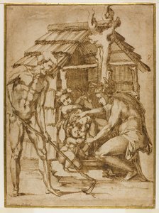 Première famille devant un refuge - Baccio Bandinelli