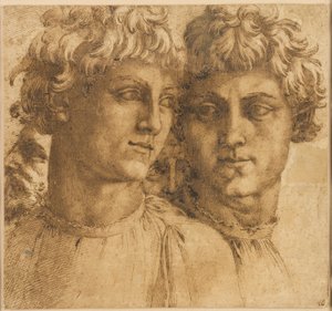Deux études de la tête d