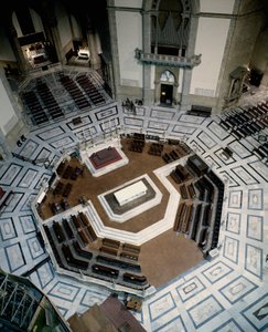 Vue du chœur octogonal en marbre réalisé par Baccio Bandinelli (1488-1560) (Bartolommeo Brandini), à l