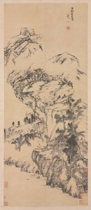 Paysage après Guo Zhongshu, milieu des années 1600-1705