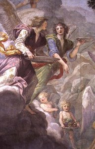 Christ servi par des anges (détail)