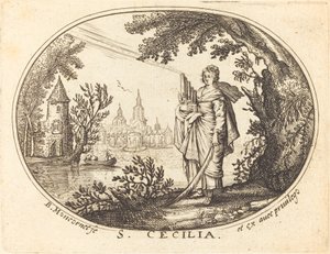 Sainte Cécile dans un paysage