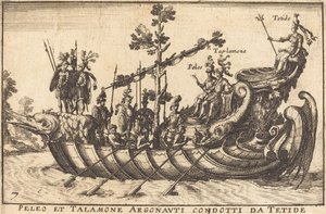 Pélée et Talamon, Argonautes conduits par Thétis