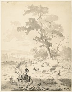 Paysage avec grand arbre - Balthasar Paul Ommeganck