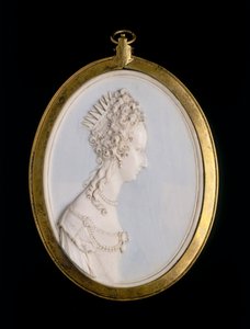 Médaillon en ivoire avec un portrait de Violante di Baviera