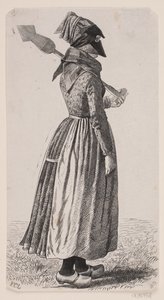 Femme creusant une tranchée de Fanø - Balzer Dahl