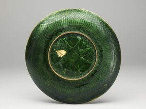 Bol avec couvercle, soucoupe et cuillère avec décoration astrologique, début du 19e siècle - Baqir