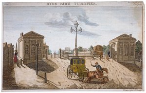 Vue du péage de Hyde Park Corner, Westminster, Londres - Barak Longmate Jr
