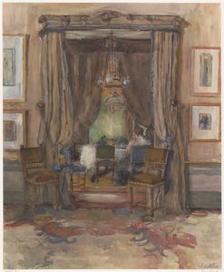 Le salon de la rue Riouw à La Haye, en plein jour