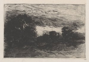 Paysage avec arbres et ciel orageux - Barbara Elisabeth van Houten