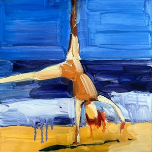 sans titre, 06/03/2024 ( huile sur carton gesso apprêté) - Barbara Hoogeweegen